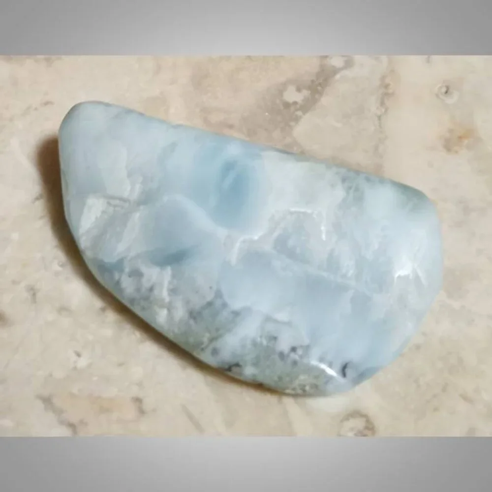 LARIMAR tumbled stone rock crystal    CHAKRA : inner peace : harmony : 02